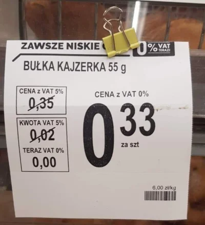 sloniasek - Kajzerka odkąd pamiętam Biedrze kosztowała 0,29gr
Tak się robi z ludzi i...