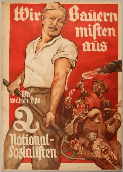 Karp_Molotow - Plakat polityczny Narodowowocjalistycznej Niemieckiej Partii Robotnikó...