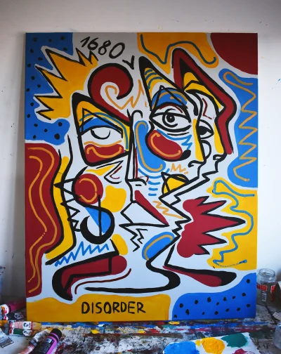 Nikas - Najnowszy obraz "DISORDER" z serii "Twarze". 100x80cm, akryl na płótnie, dost...