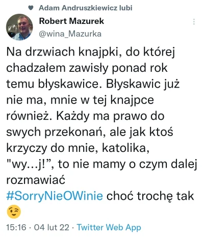 kobiaszu - Mazurek na twitterku bohatersko walczy z chochołem. Do tego ten wiele mowi...