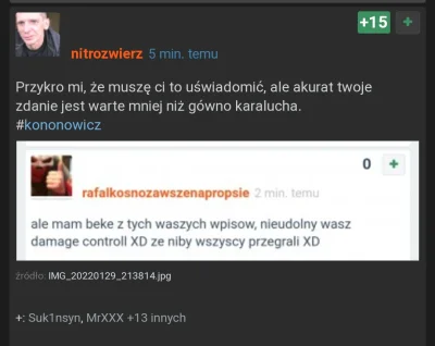 S.....H - @Kirchhoff: piecze ich bo nic nie mogą, a słowa prawdy bolą podwójnie, nikt...