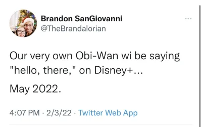 B.....s - "Obi-Wan Kenobi" wyjdzie w maju. Pracownik Disney+ wygadał się na twitterze...