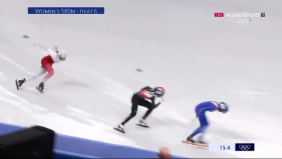 zajebotka - Występ Patrycji Maliszewskiej w short tracku na 500m - prawdopodobnie bra...