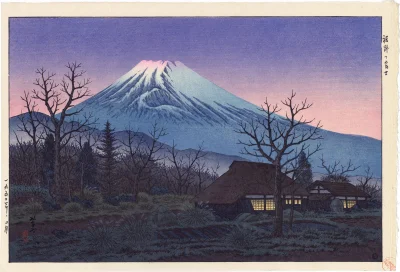 Lifelike - View Mount Fuji from Susono; Itō Takashi
drzeworyt, 1952 r., 26 x 38,6 cm...