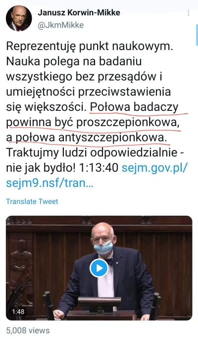 ziumbalapl - Otwieram nitkę na naglupsze wpisy Korwina (albo w sumie również innych c...