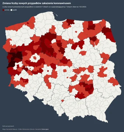 Matt_888 - Lecimy ze spadkami już w większości powiatów :)