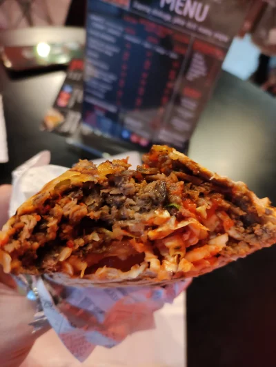 ufukiera - Kebab z dziczyzną marynowaną w czerwonym winie w "po prostu kebab" w Radom...