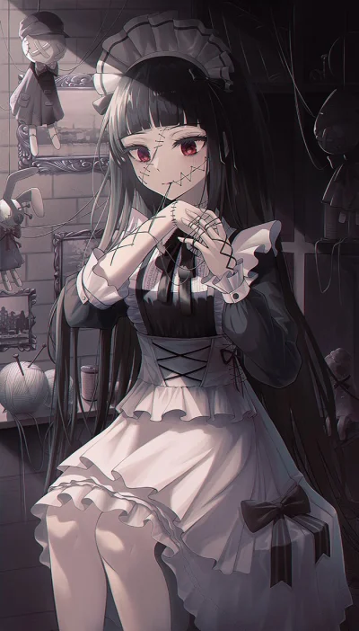 l.....f - #randomanimeshit #originalcharacter #maid #redeyesalert #anime #