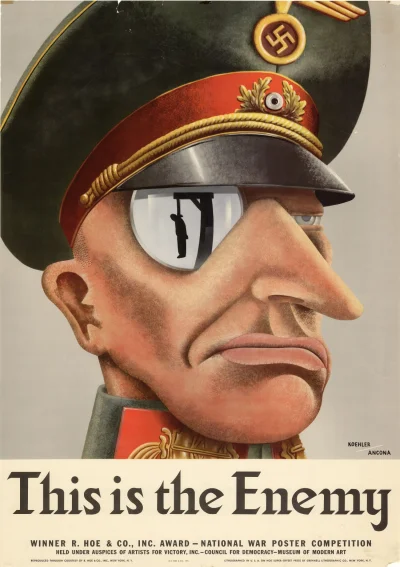 Karp_Molotow - Plakat propagandowy aliantów z 1942r. "To jest wróg". Zmieniamy troszk...