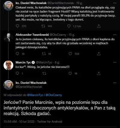 s.....s - Takie tam popołudniowe oranko księżulka na Twitterze...( ͡° ͜ʖ ͡°)

Przed...