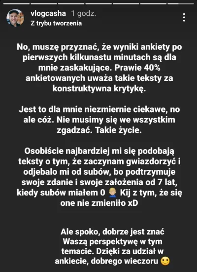 pelt - Dalsza wypowiedź Casha z instastory ¯\\(ツ)\/¯