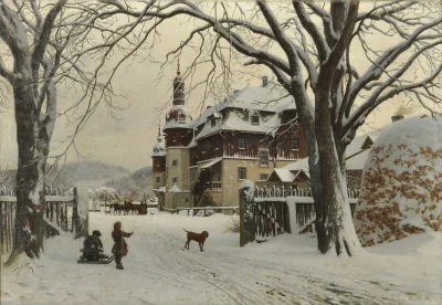Hoverion - Carl Wilhelm Müller 1839-1904
Widok na zamek Sophienreuth zimą (Schönwald...