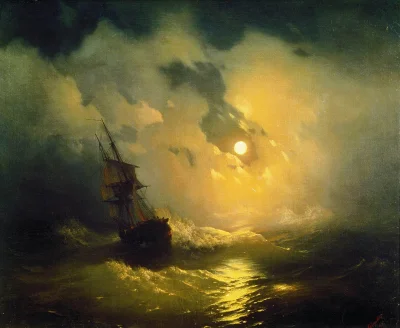 Hrabia_Vik - Wzburzone morze w nocy
Iwan Ajwazowski
1849

#sztuka #art #malarstwo...