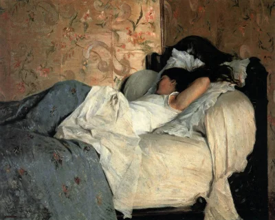 Hoverion - Federico Zandomeneghi 1841-1917
W łóżku, 1878, olej na płótnie, 61x74 cm,...