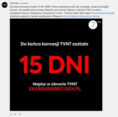 fredzzambrowa - TVN Turbo wstawił na swoją kartę "społeczność" na Youtube post z proś...