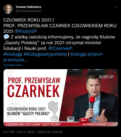 Krs90 - #bekazpisu #bekazprawakow #gazetapolska #czarnek #polska
Niesamowity człowie...