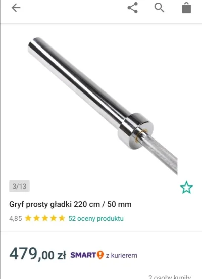 S.....s - #mikrokoksy dobra taka sztangla? 20kg,miejsce na obciążenie 39cm, 250kg obc...