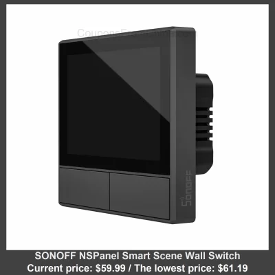 n____S - SONOFF NSPanel Smart Scene Wall Switch
Cena: $59.99 (najniższa w historii: ...