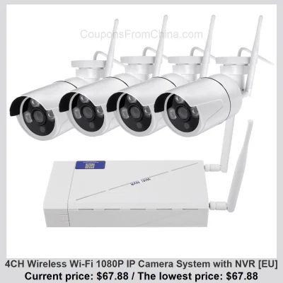 n____S - 4CH Wireless Wi-Fi 1080P IP Camera System with NVR [EU]
Cena: $67.88 (najni...