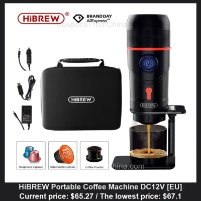 n____S - HiBREW Portable Coffee Machine DC12V [EU]
Cena: $65.27 (najniższa w histori...