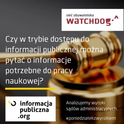 WatchdogPolska - Kolejny wyrok w ramach #poniedziałekzwyrokiem już na stronie! Zapras...