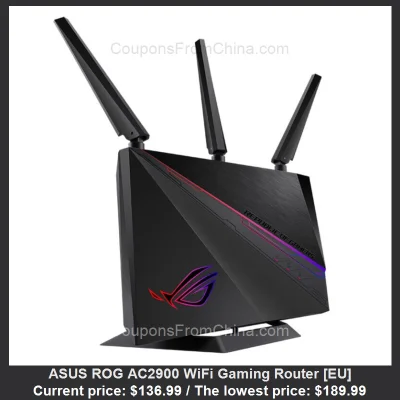 n____S - ASUS ROG AC2900 WiFi Gaming Router [EU]
Cena: $136.99 (najniższa w historii...