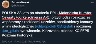 saakaszi - Reakcja małopolskiej kurator oświaty Barbary Nowak, na wizytację po jej ko...