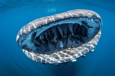 Nemezja - @Nemezja: Rekin wielorybi z ponad 50 rybami w pysku, w bonusie :)