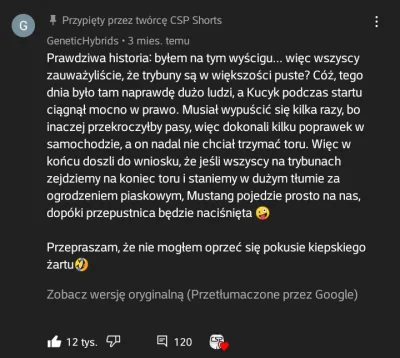 Mateusz_G - Samochód po lewej to Mustang, na temat którego krążą żarty o tym, że lubi...