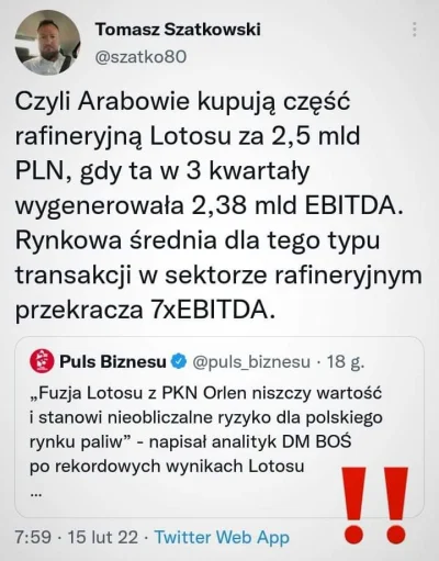 przeciwko78 - Obajtek i żona Morawieckiego będą pewnie miliarderami po tej transakcji...