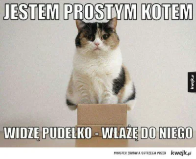 4pietrowydrapaczchmur - @felixos: "jestem prostym kotem." 
Obojętne czy pudło jest o...