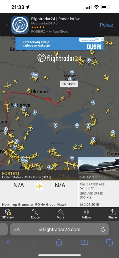 ROCKNROLLLA - A co to za badass lata nad ukraina? #wojna #ukraina #flightradar24