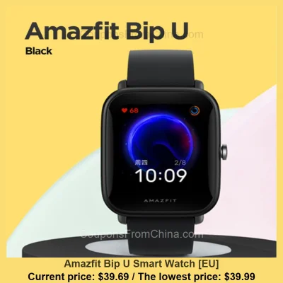 n____S - Amazfit Bip U Smart Watch [EU]
Cena: $39.69 (najniższa w historii: $39.99)
...