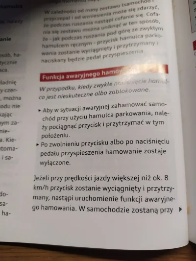 SpalaczBenzyny - W moim dupowozie "zaciągnięcie" tego elektrycznego hamulca w czasie ...