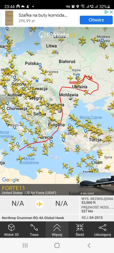 sebanhs - Taka sytuacja nad Ukrainą... #flightradar24 #ukraina #lotnictwo #usa