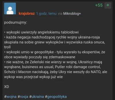 zgredinho - No tak. Przecież wszystko było dla beki. Putin postawił na granicy Ukrain...