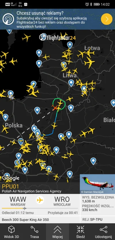 carlosglog - #ukraina ooo a co to? Do Wrocławia przez Suwałki? #samoloty #lotnictwo