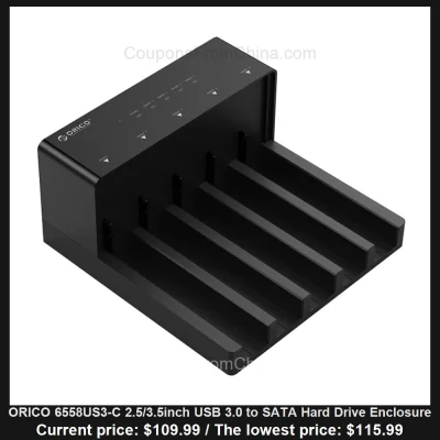 n____S - ORICO 6558US3-C 2.5/3.5inch USB 3.0 to SATA Hard Drive Enclosure
Cena: $109...