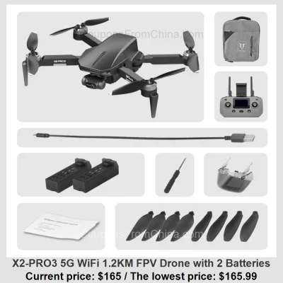 n____S - X2-PRO3 5G WiFi 1.2KM FPV Drone with 2 Batteries
Cena: $165.00 (najniższa w...