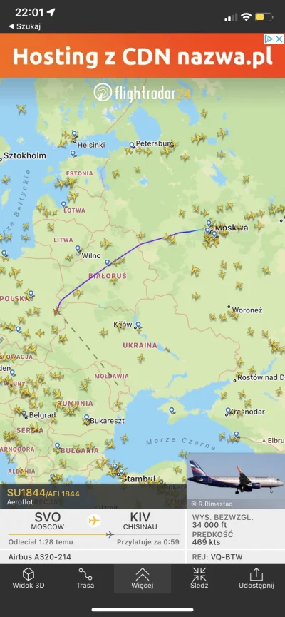 Warcomx - To jest normalna trasa przelotu z Moskwy do Kiszyniowa?
#ukraina