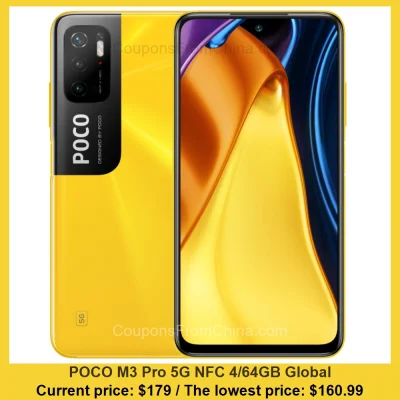n____S - POCO M3 Pro 5G NFC 4/64GB Global
Cena: $179.00 (najniższa w historii: $160....