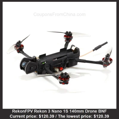 n____S - RekonFPV Rekon 3 Nano 1S 140mm Drone BNF
Cena: $120.39 (najniższa w histori...