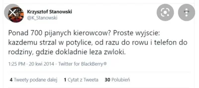 L.....w - Stanowski nie jest zwolennikiem kary śmierci no chyba że ktoś wydmuchał 0,3...