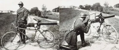 Muszu96 - Włoski żołnierz obsługujący karabin maszynowy Fiat Revelli M1914 przymocowa...