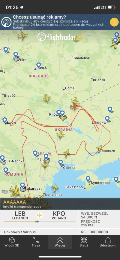 barti153 - #lotnictwo #flightradar24 #samoloty #ukraina #usaf 
Jakiś pomysł skąd taki...