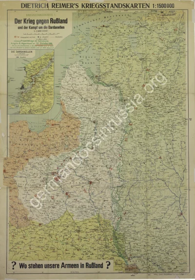 Hans_Kropson - Linia frontu wschodniego od początku maja do 12 października 1915 tzw....
