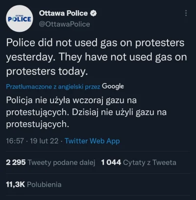 covid_duck - Komunikat Policji w Ottawie.

https://twitter.com/OttawaPolice/status/...