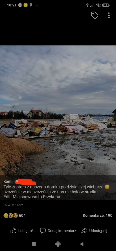 czykoniemnieslysza - Tak wygląda domek holenderski po silnej wichurze
#budujzwykopem