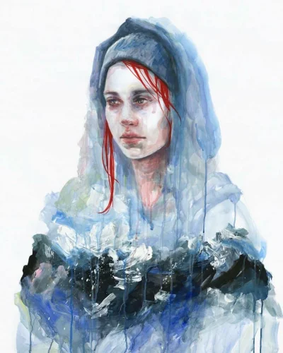 Hoverion - Agnes Cecile
Missing oceans, 2017, akryl na papierze, 70x100 cm
#artvent...