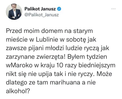 drGreen - Palikot do tego hipokryta, produkuje alko ale narzeka na #!$%@? dracych mor...